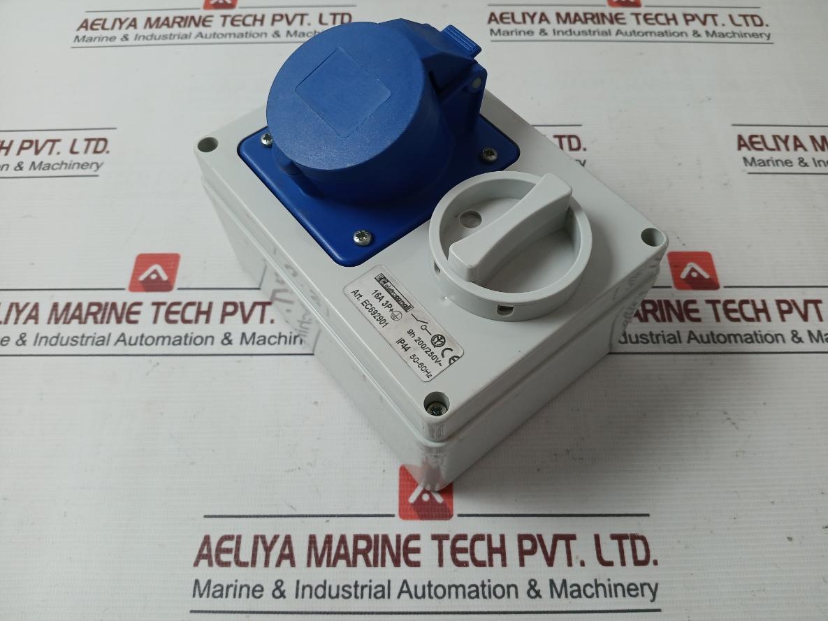 Ec Elettrocanali Ec692901 Industrial Socket With Rotary Isolator Switch Ec69250