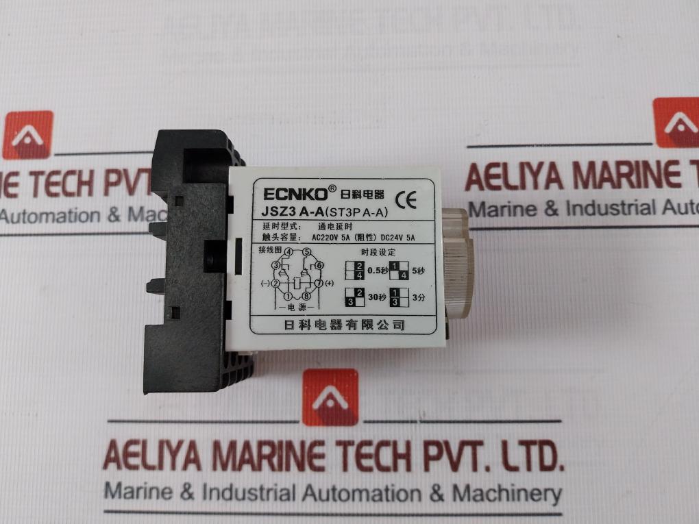 Ecnko Jsz3 A-a (St3P A-a) St3 Series Power-on Delay Timer With Base 380Vac