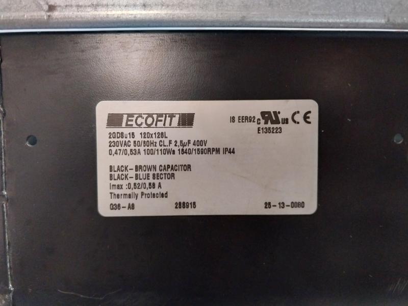 Ecofit 2Gdsu15 120X126L Double Inlet Centrifugal Ac Blower Fan 230 Vac