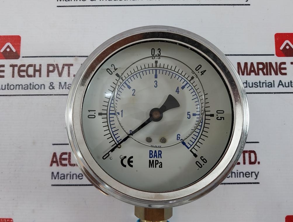 Econosto 0-6 Bar Pressure Gauge 100 M/m