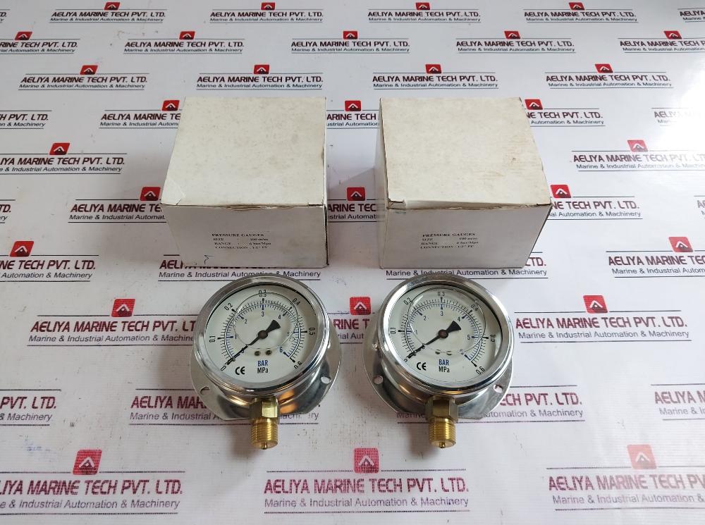 Econosto 0-6 Bar Pressure Gauges, 100Mm 762.11.01.162, 1/2” Pf