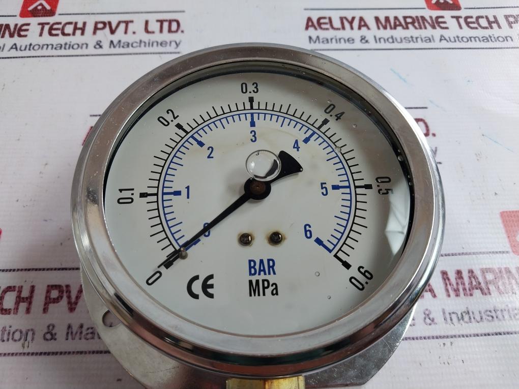 Econosto 0-6 Bar Pressure Gauges, 100Mm 762.11.01.162, 1/2” Pf