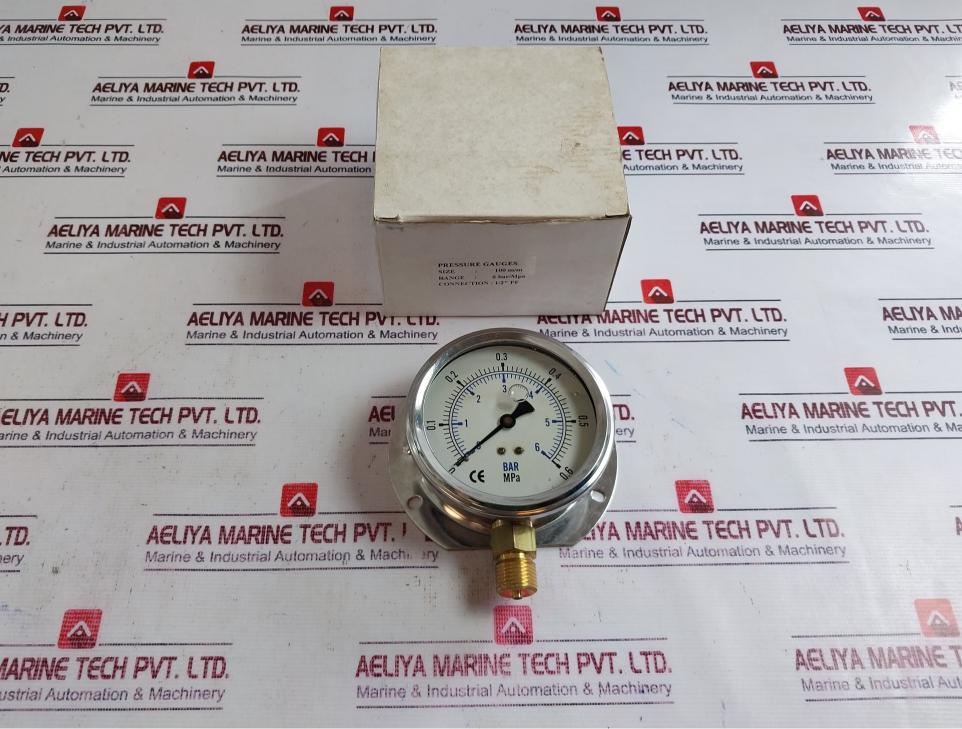 Econosto 0-6 Bar Pressure Gauges, 100Mm 762.11.01.162, 1/2” Pf