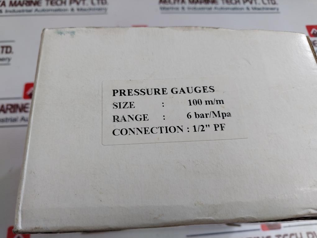 Econosto 0-6 Bar Pressure Gauges, 100Mm 762.11.01.162, 1/2” Pf