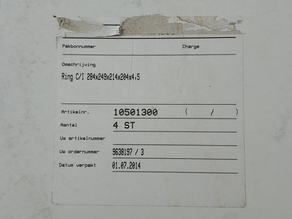 Econosto 2 Spiral Wound Gasket c316L-fg 316L-or/Ir