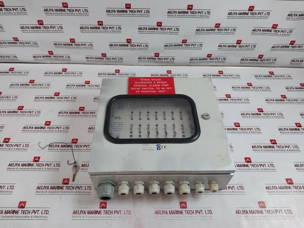 Ed Ed816 Fire Detector Panel W/ Camlock Cabinet+Key Control Switch Led Indicator