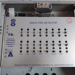 Ed Ed816 Fire Detector Panel W/ Camlock Cabinet+Key Control Switch Led Indicator