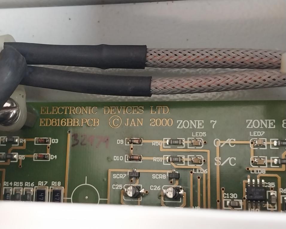 Ed Ed816 Fire Detector Panel W/ Camlock Cabinet+Key Control Switch Led Indicator