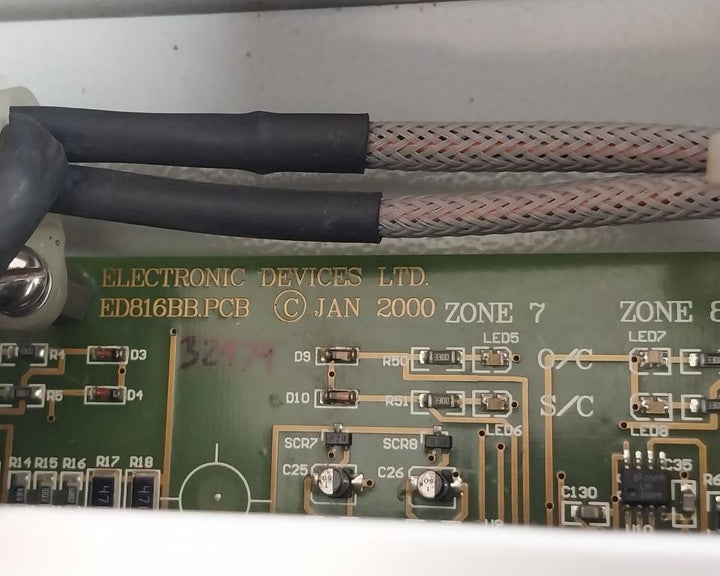 Ed Ed816 Fire Detector Panel W/ Camlock Cabinet+Key Control Switch Led Indicator