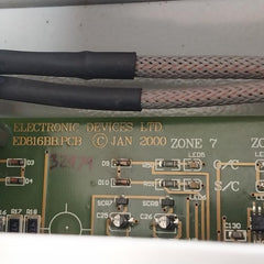 Ed Ed816 Fire Detector Panel W/ Camlock Cabinet+Key Control Switch Led Indicator