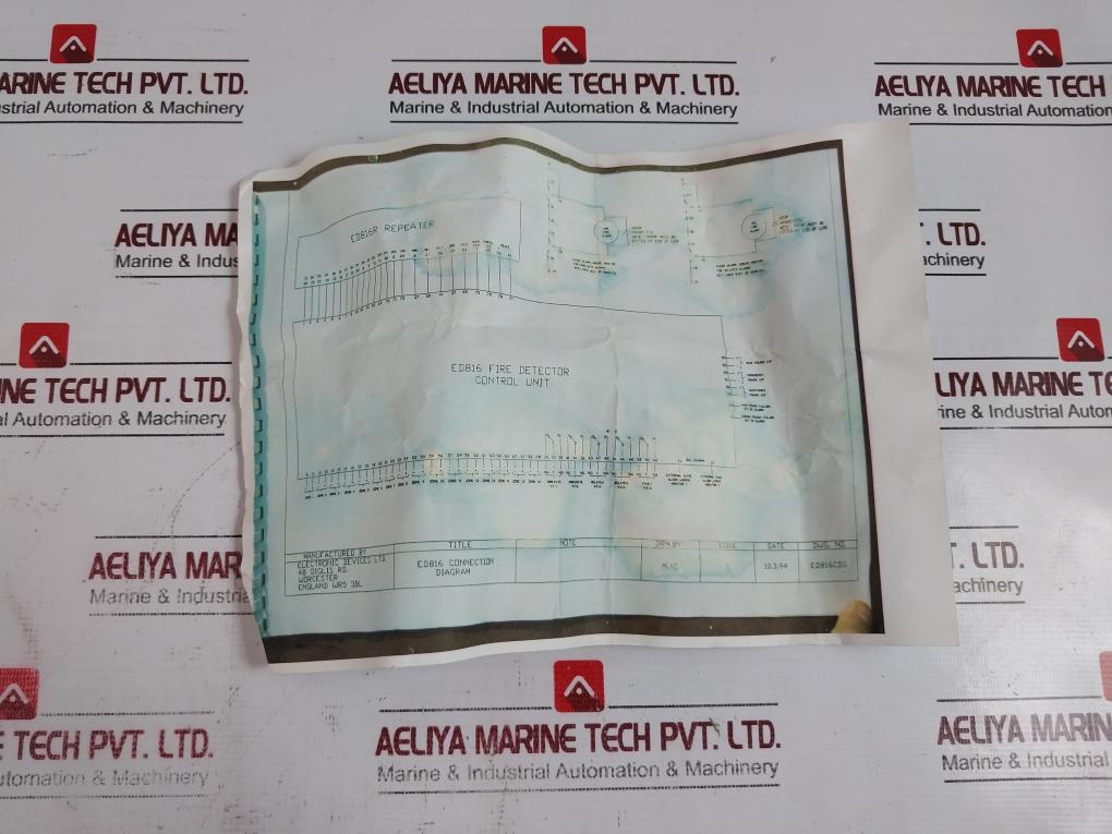 Ed Ed816 Fire Detector Panel W/ Camlock Cabinet+Key Control Switch Led Indicator