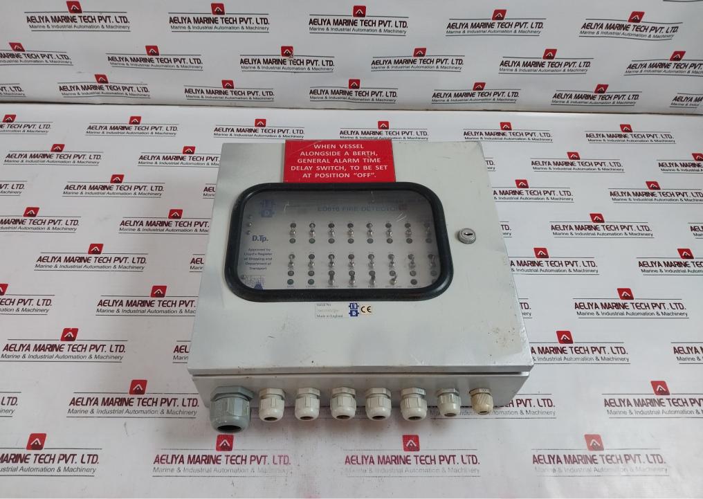 Ed Ed816 Fire Detector Panel W/ Camlock Cabinet+Key Control Switch Led Indicator