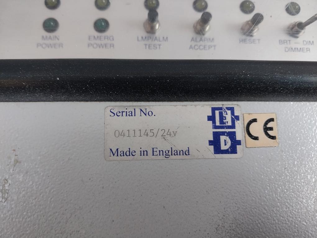 Ed Ed816 Fire Detector Panel W/ Camlock Cabinet+Key Control Switch Led Indicator