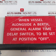 Ed Ed816 Fire Detector Panel W/ Camlock Cabinet+Key Control Switch Led Indicator