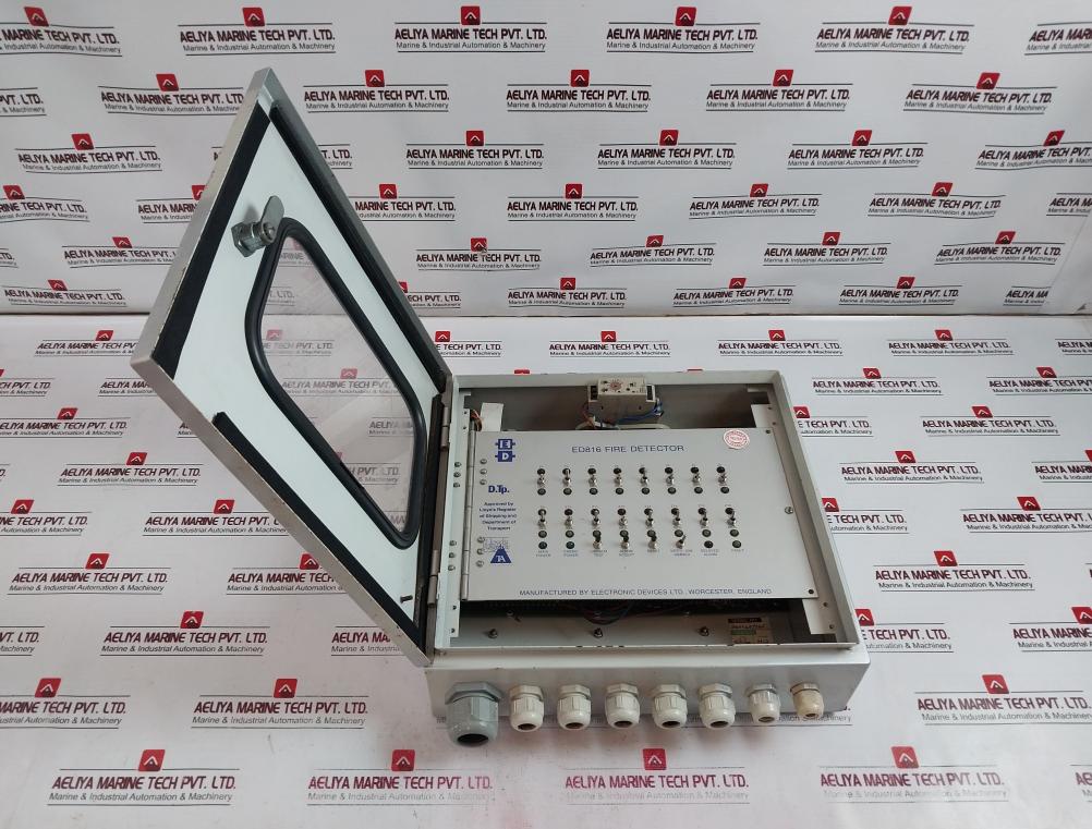 Ed Ed816 Fire Detector Panel W/ Camlock Cabinet+Key Control Switch Led Indicator
