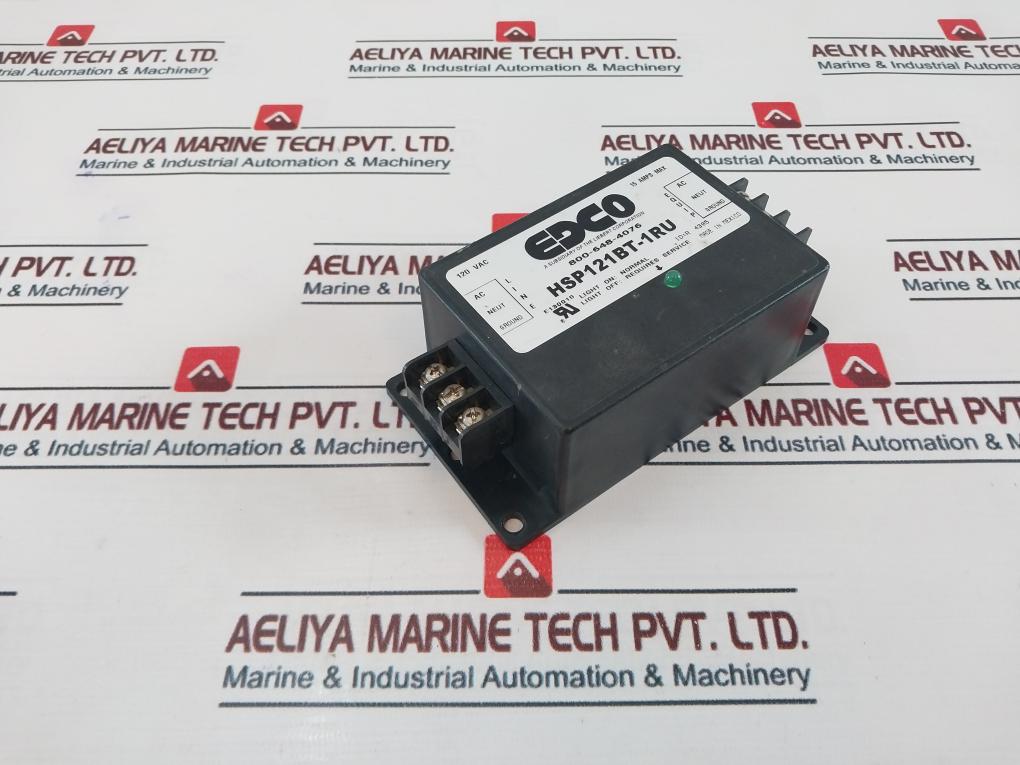 Edco Hsp121Bt-1Ru Solid State Power Line Protector 120Vac, 15Amp, 47-63Hz