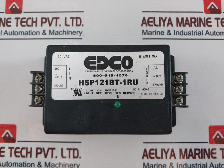 Edco Hsp121Bt-1Ru Solid State Power Line Protector 120Vac, 15Amp, 47-63Hz