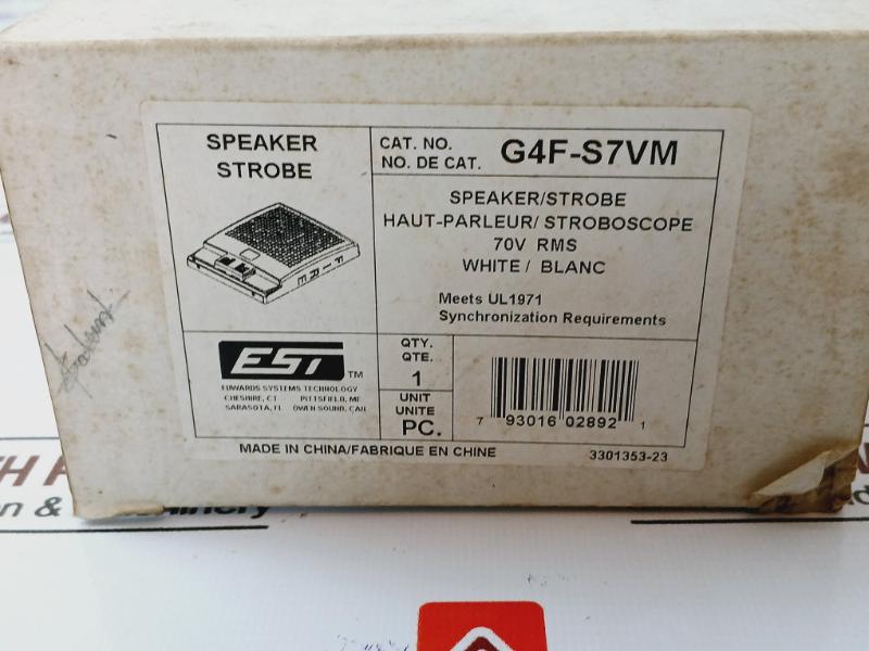 Edwards G4f-s7vm Indoor Strobe/speaker Visual-audible Signal Appliance 70v Rms