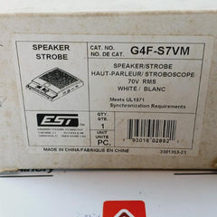 Edwards G4f-s7vm Indoor Strobe/speaker Visual-audible Signal Appliance 70v Rms