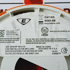 Edwards Siga-sb Standard Detector/Thermostat Base Enclosure