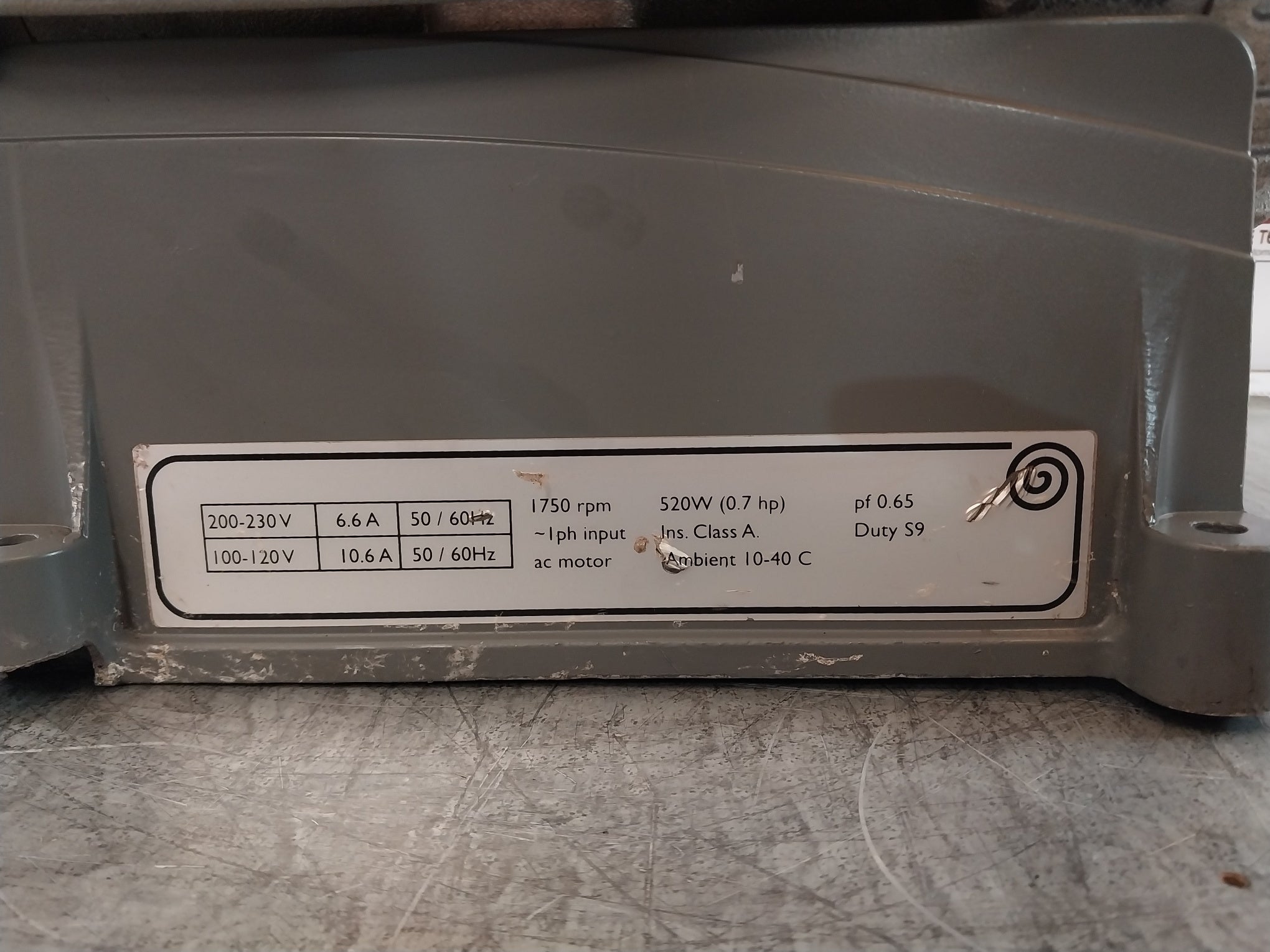 Edwards Xds35I Vacuum Pump Ac Motor A73001983 200-230V 6.6A 50/60Hz