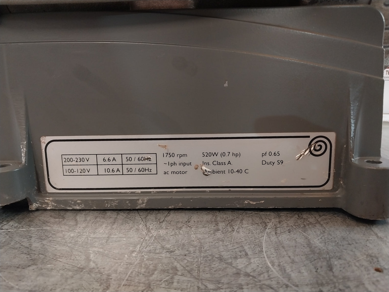 Edwards Xds35I Vacuum Pump Ac Motor A73001983 200-230V 6.6A 50/60Hz