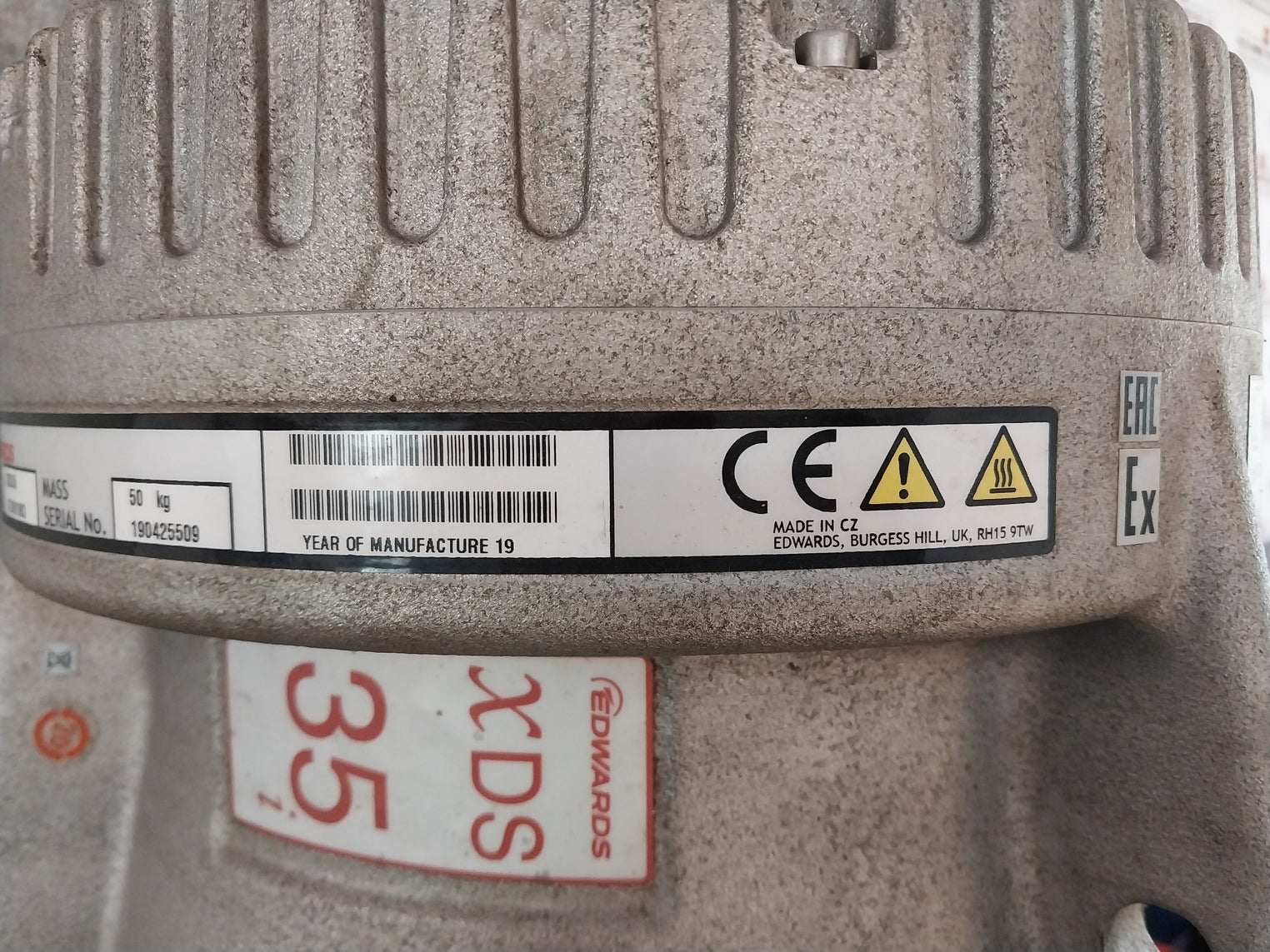 Edwards Xds35I Vacuum Pump Ac Motor A73001983 200-230V 6.6A 50/60Hz