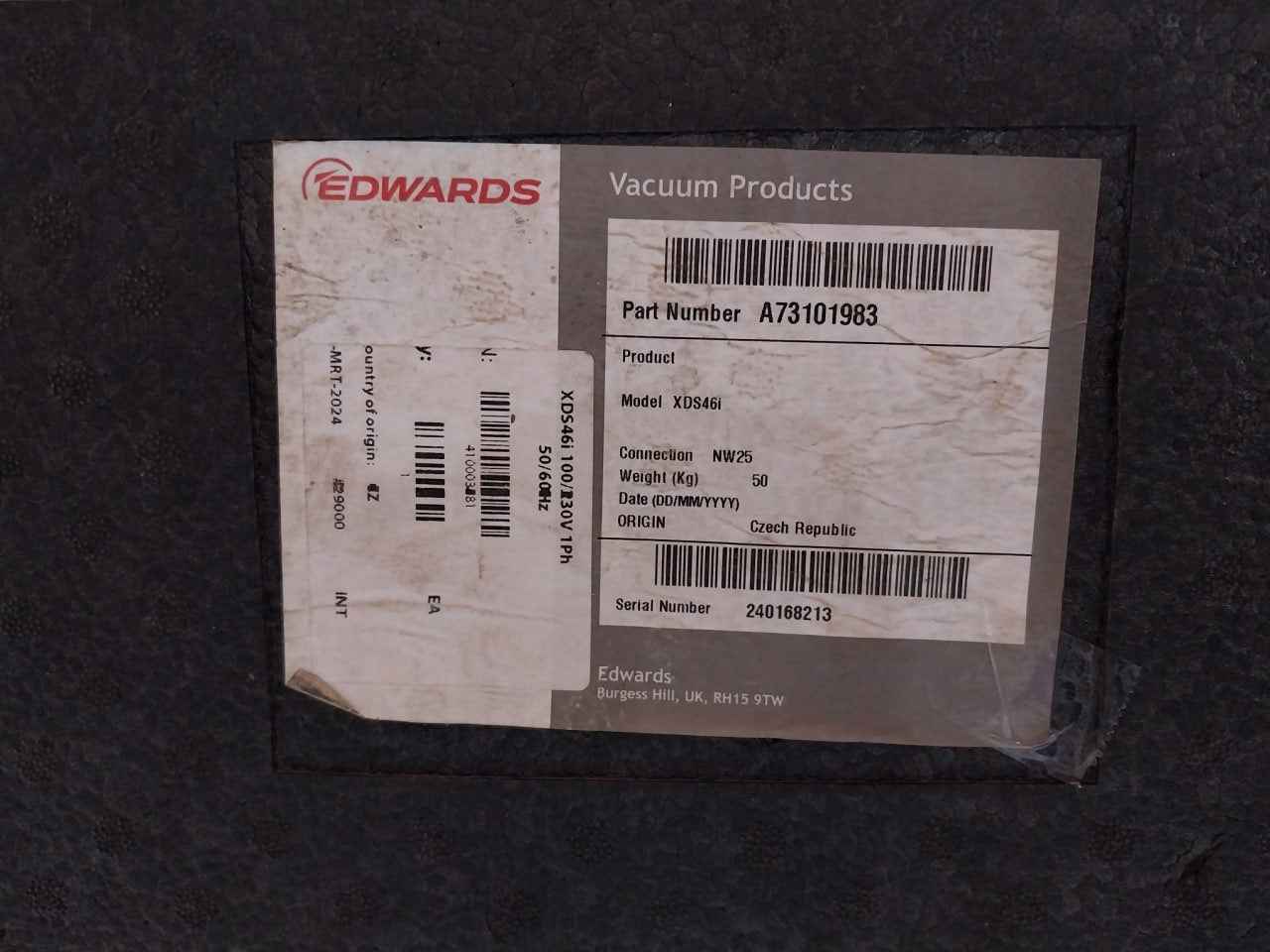 Edwards Xds46I 1-ph Dry Scroll Pump A73101983 100/130V 50/60Hz