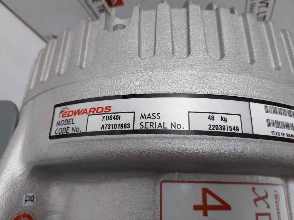 Edwards Xds46I 1-ph Dry Scroll Pump A73101983 100/130V 50/60Hz
