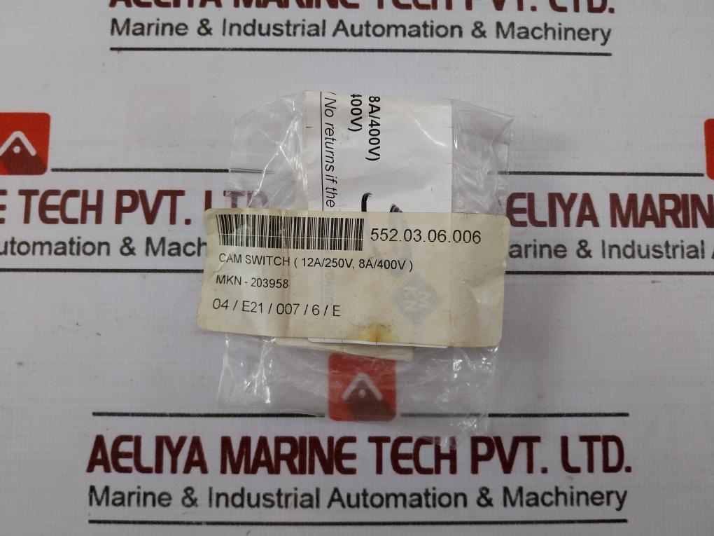 Ego 42.04900.012 Cam Switch 12A/250V 8A/400V Mkn Model 42.920.00