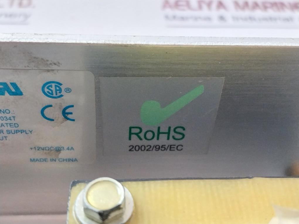 Egs Sls-12-034T Regulated Power Supply 100/120Vac 50/60Hz 1A