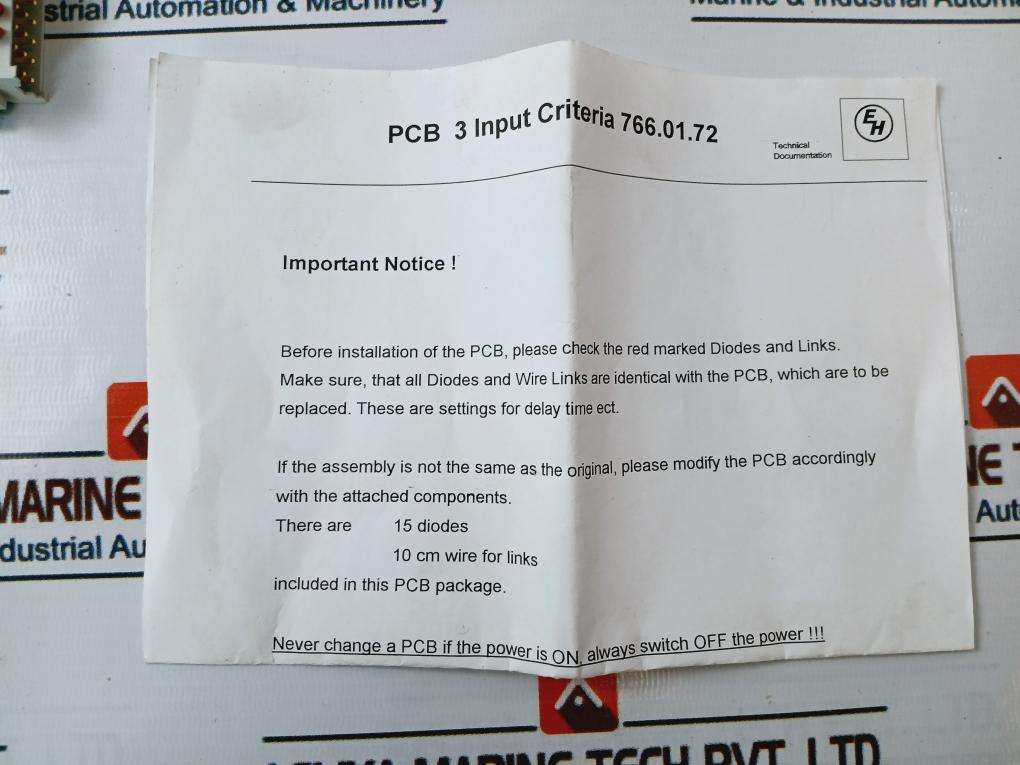 Eh-technik 766.01.72.000 Pcb 3 Input Criteria