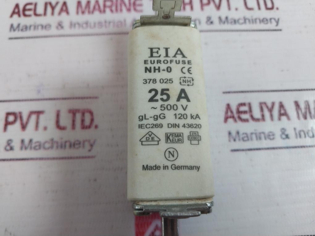 Eia Nh-0 378 025 Low Voltage H.R.C. Fuse Gl-gg 120 Ka 25A 500V