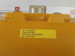 El-o-matic Pneumatic Actuator Max 8 Bar Part No: Ed 600