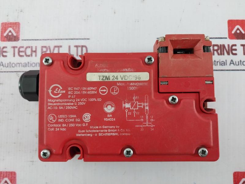 Elan Schaltelemente Tzm 24 Vdc/96 Safety Switch Doorlock Relay 8Amp 24Vdc
