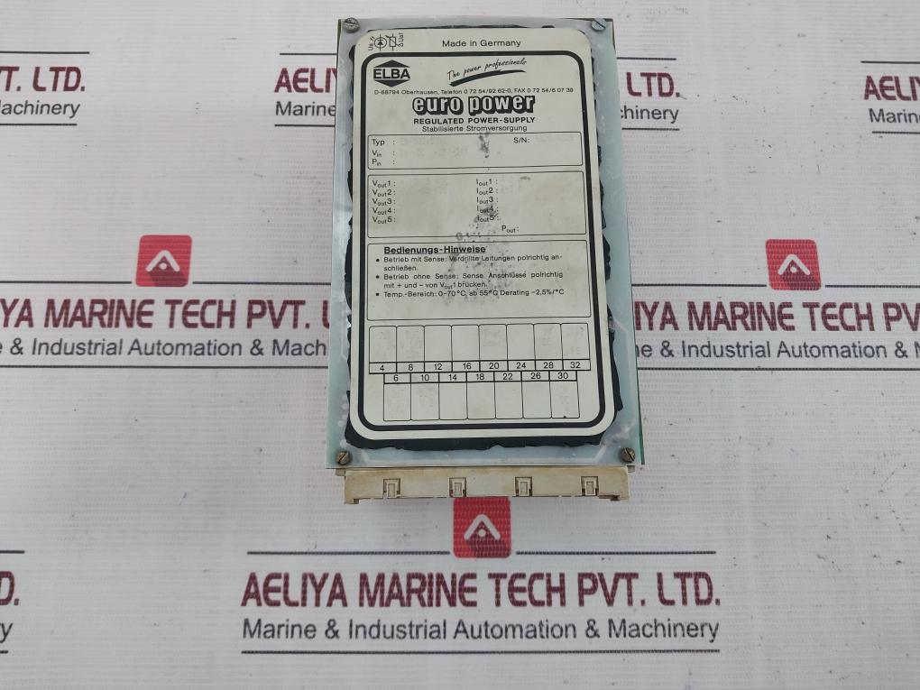 Elba Ess182153/2 Euro Regulated Power Supply 12â€“15 Vdc