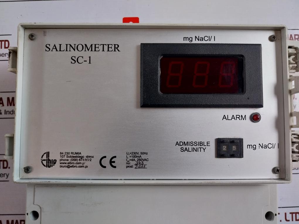 Elbro Digital Sc-1 Salinometer 230v 50hz 4a 250vac