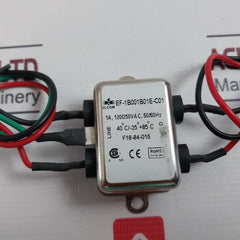 Elcom Ef-1B001B01E-c01 (Emi) Electromagnetic Interference Filter 1A 120/250 Vac