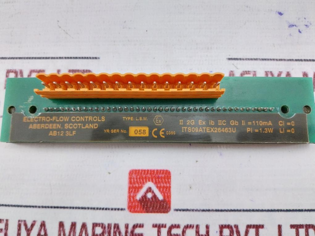 Electro-flow Controls L.S.M. Pcb Connectors Board