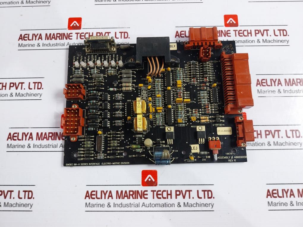 Electro-motive Emdec 90-h Series Interface Assembly #40069958 Rev.E