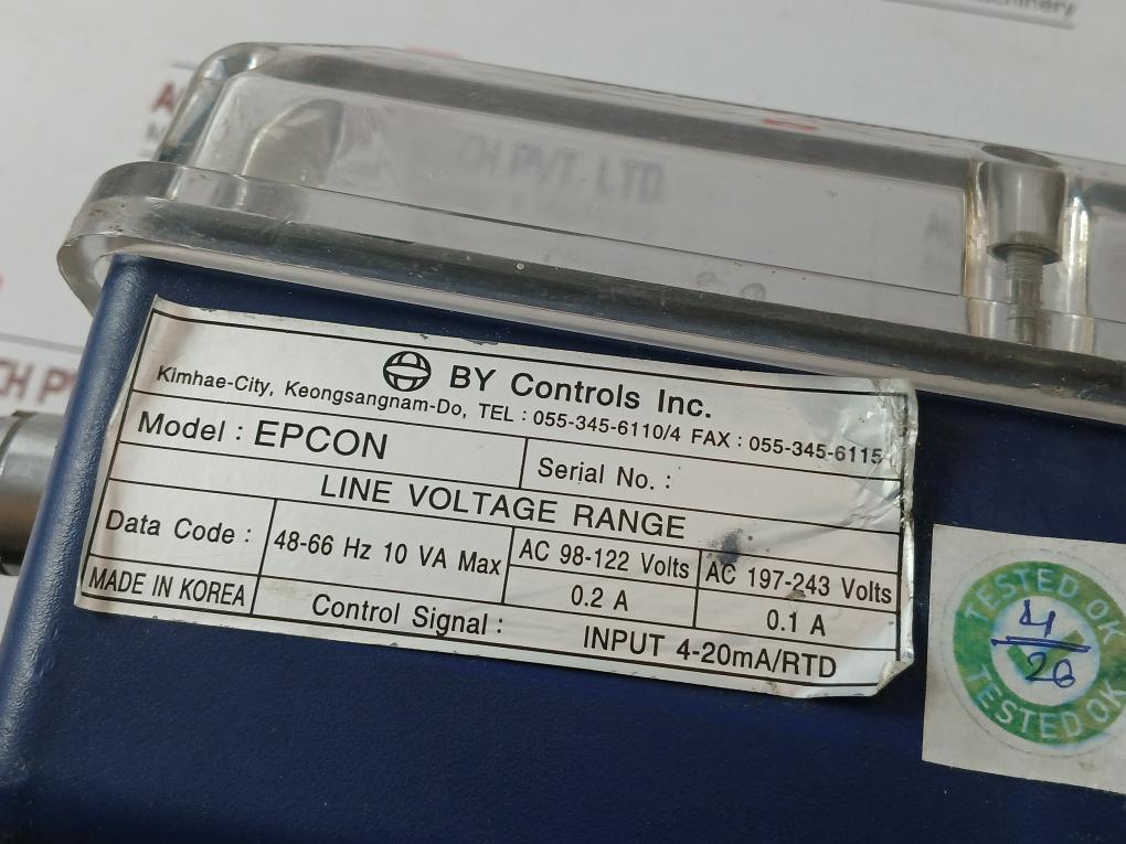 Electro-pneumatic Controller Input 4-20Ma/Rtd 0-60 Psi By Controls Epcon