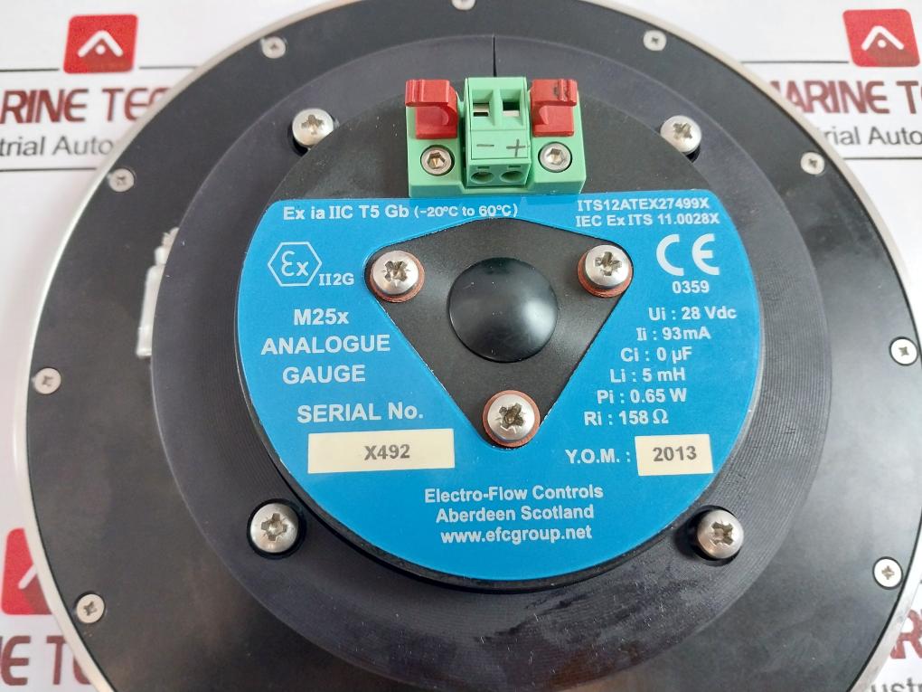Electro Flow Controls Group 0-10000 Psi Analogue Gauge M25X Iec Ex Its 11.0028X