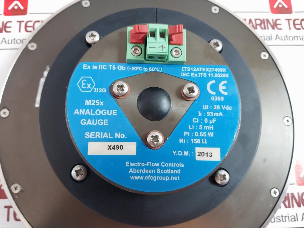 Electro Flow Controls Group M25X Analogue Gauge (0-5000 Psi )