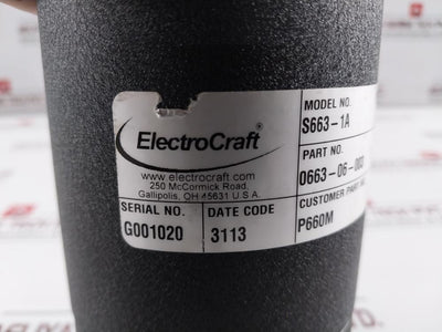 Electrocraft S663-1A Brushed Dc Servo Motor Rev 6 0663-06-003