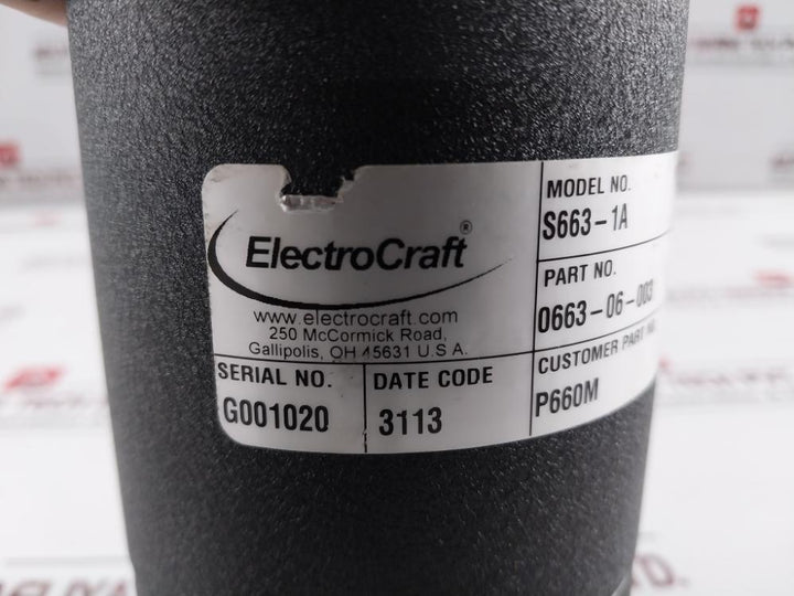 Electrocraft S663-1A Brushed Dc Servo Motor Rev 6 0663-06-003
