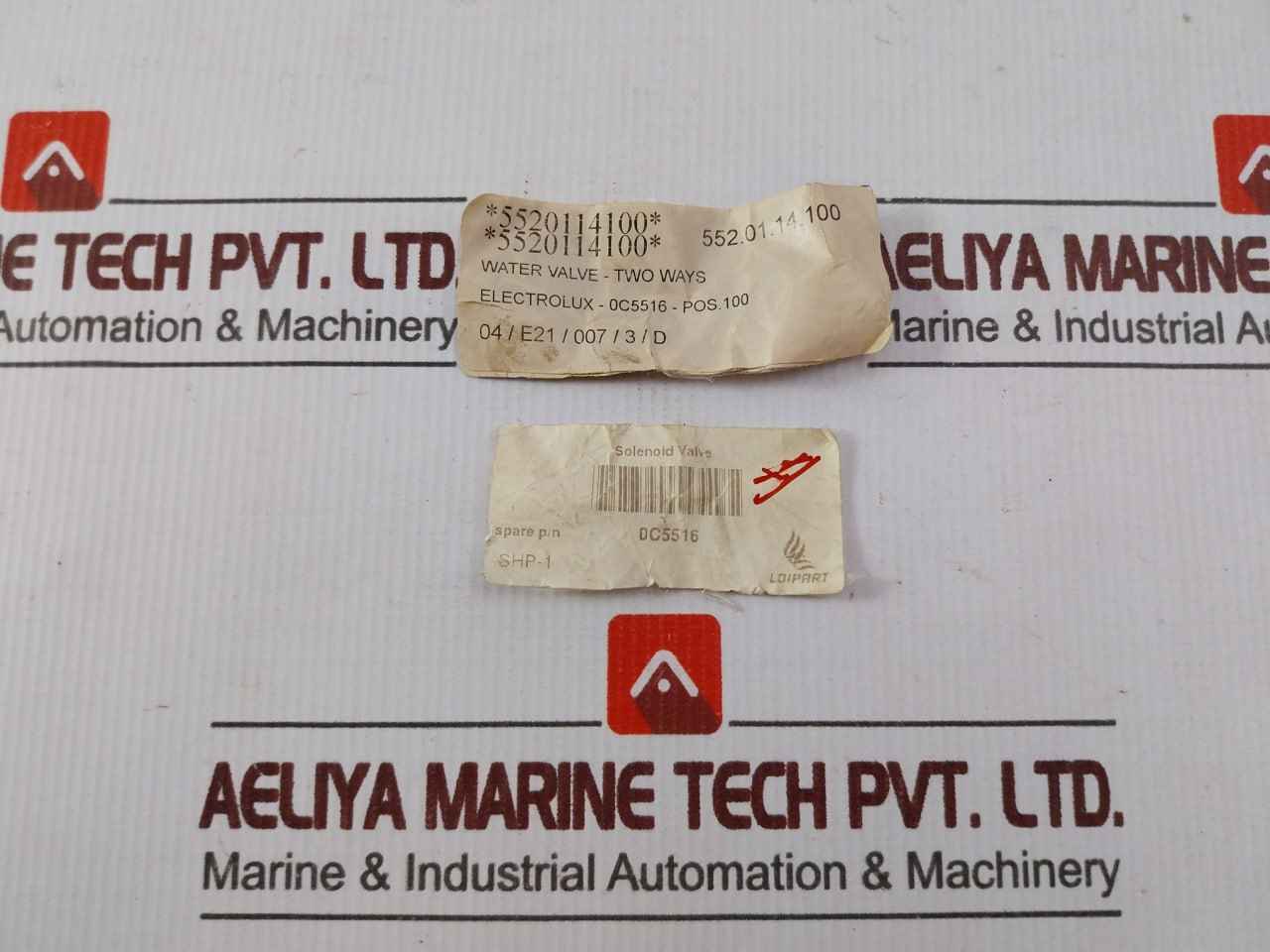 Electrolux 0C5516 Water Solenoid Valve 2 Ways/180 2,5L/Min