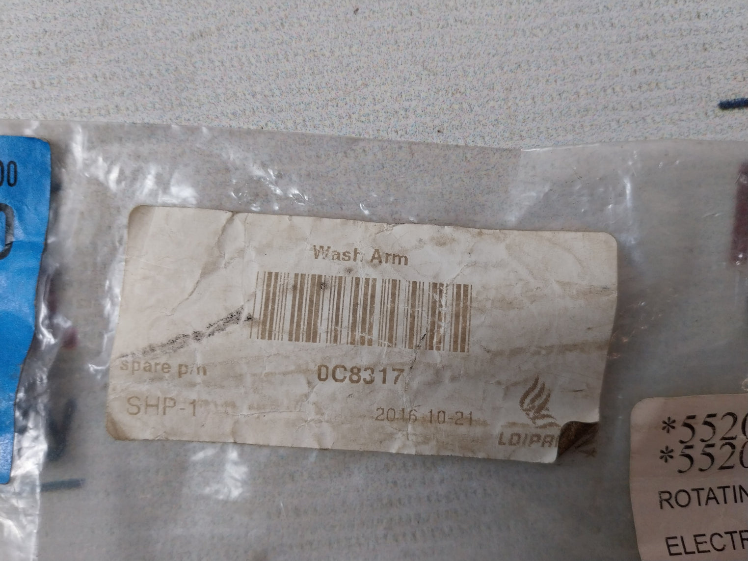 Electrolux 0C8317 Rotating Wash Arm Jet 552.01.14.121