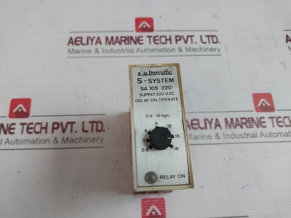 Electromatic Sa 105 220 Delay On Operate Timer 8-18 Sec 10A/380V