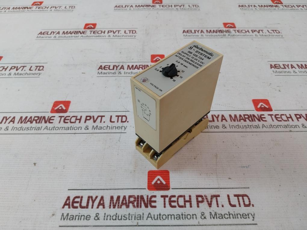 Electromatic Sb 125 724 Delay Timer Relay S-system 12-24 V Dc 0,8-18 Sec