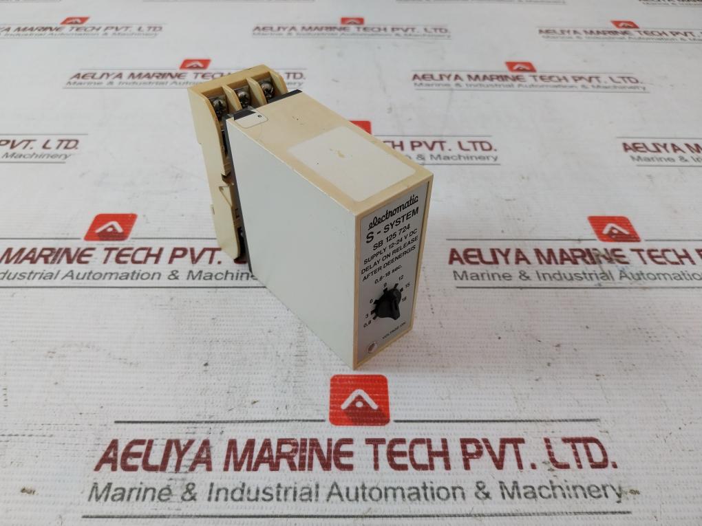 Electromatic Sb 125 724 Delay Timer Relay S-system 12-24 V Dc 0,8-18 Sec